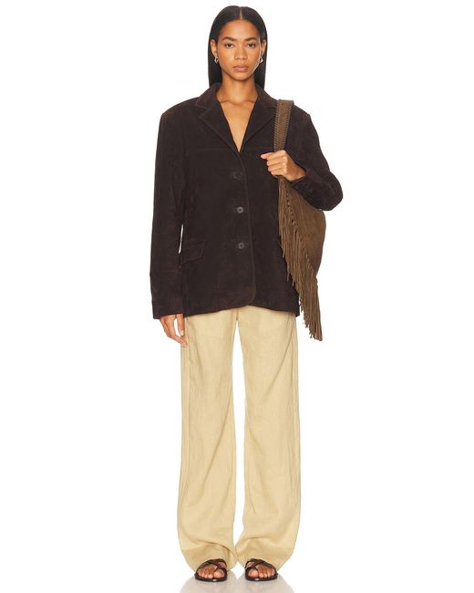 Staud Black Corrine Leather Jacket
