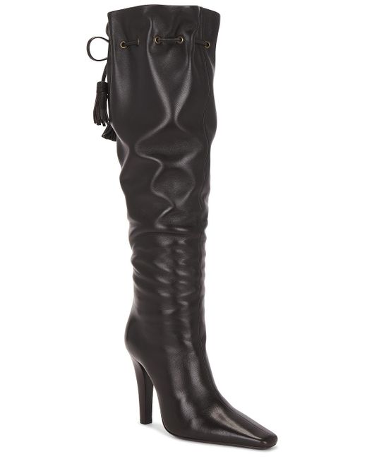 Saint Laurent Black Knee High Boot
