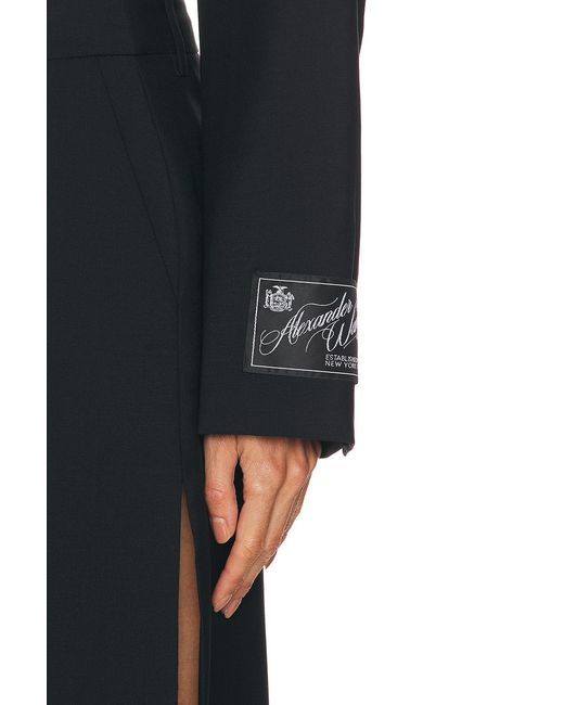 Alexander Wang Black Cropped Drape Back Blazer