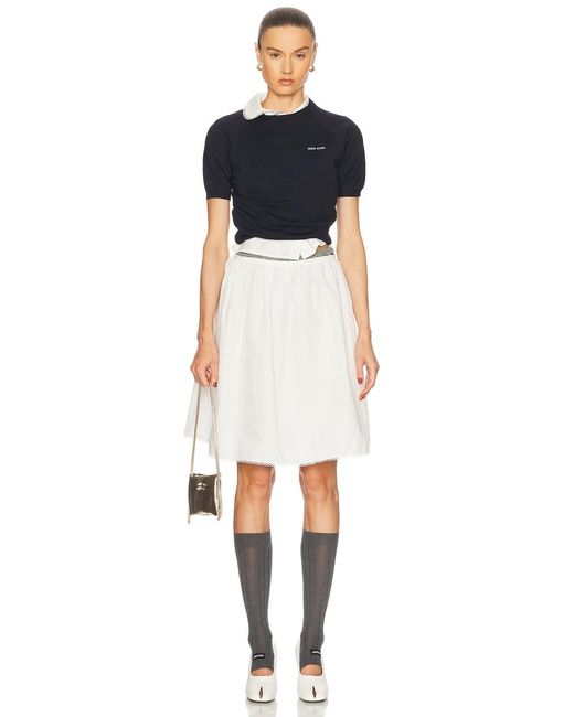 Miu Miu White Button Up Top