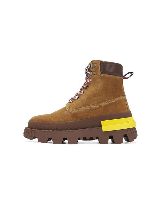 Moncler Brown Mon Corp Suede Boot for men