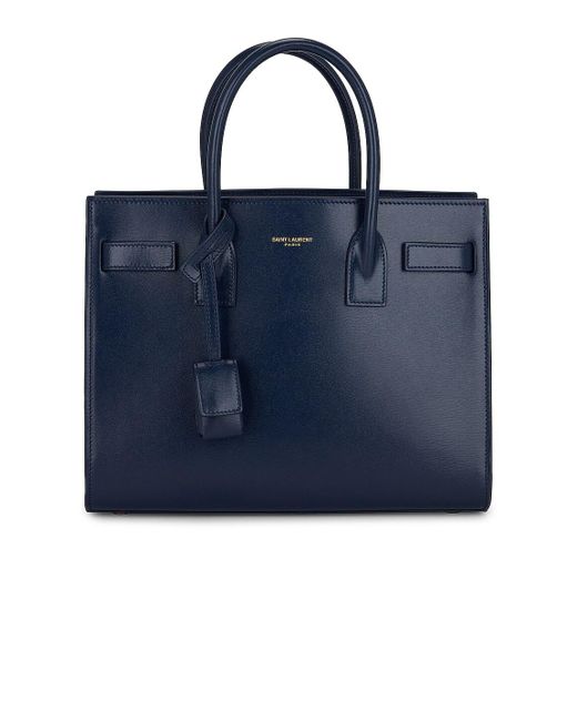 Womens Bags Satchel bags and purses Saint Laurent Leather Sac De Jour Baby En Cuir Lisse in Blue 
