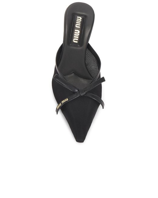 Miu Miu Black Modellerie Rete Mule