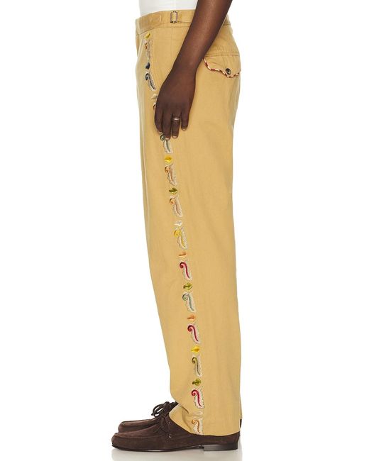 Bode Metallic Feather Runner Trousers for men