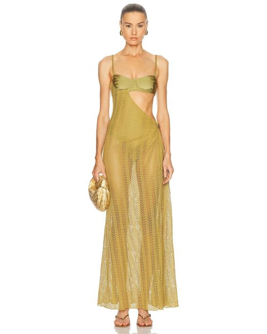PATBO Wave Cut Out Beach Dress in Metallic | Lyst PATBO Wave Cut Out Beach Dress in Metallic | Lyst