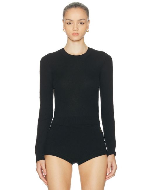 ÉTERNE Black Rib Stitch Cashmere Clark Sweater