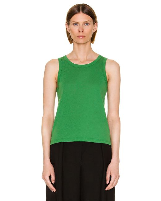 The Row Cotton Giorgix Top in Green | Lyst