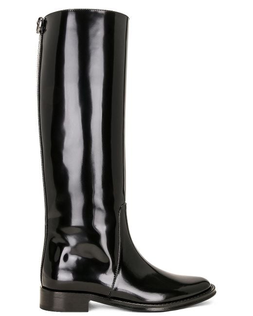 Saint Laurent Black Hunt Leather Boot