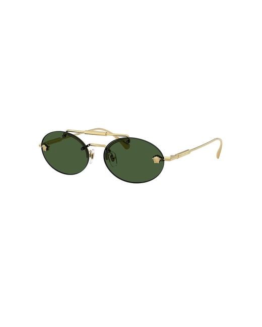 Versace Green Oval Sunglasses