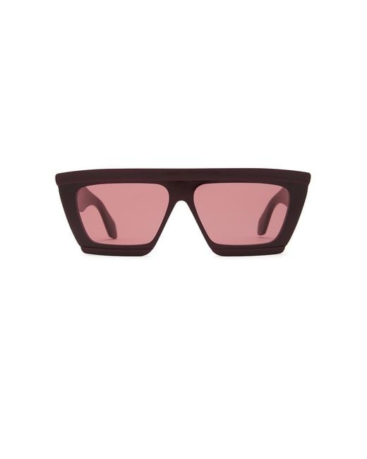 Alaïa Women's Red Alaϊa Cut Flat Top Sunglasses