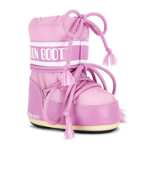 Moon Boot Icon Mini Nylon Boot in Pink | Lyst