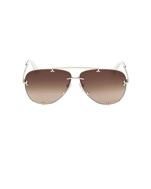 Emilio Pucci Brown Pilot Sunglasses