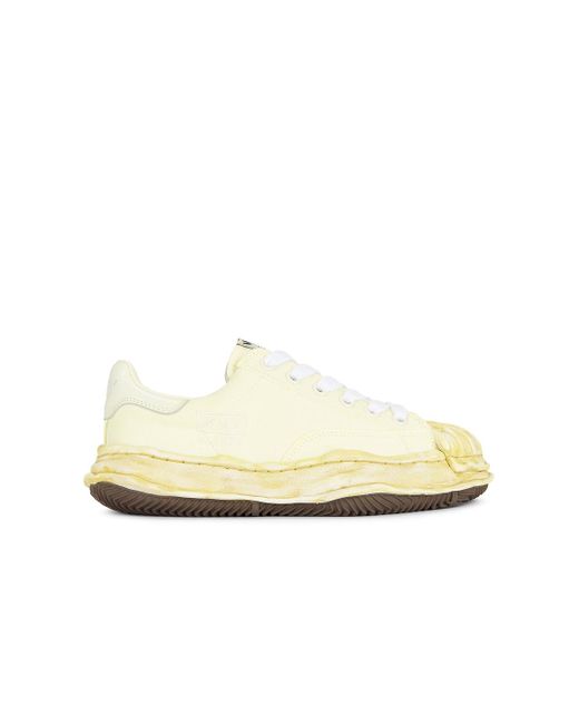 Maison Mihara Yasuhiro White Blakey Original Sole Canvas Garment Dye Low Top Sneakers for men