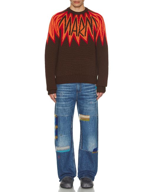 Marni Red Roundneck Sweater for men
