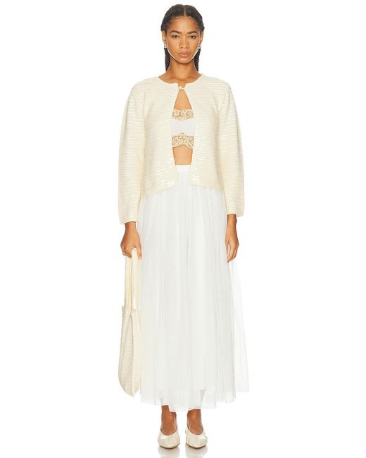 Bode White Spotlight Swing Cardigan