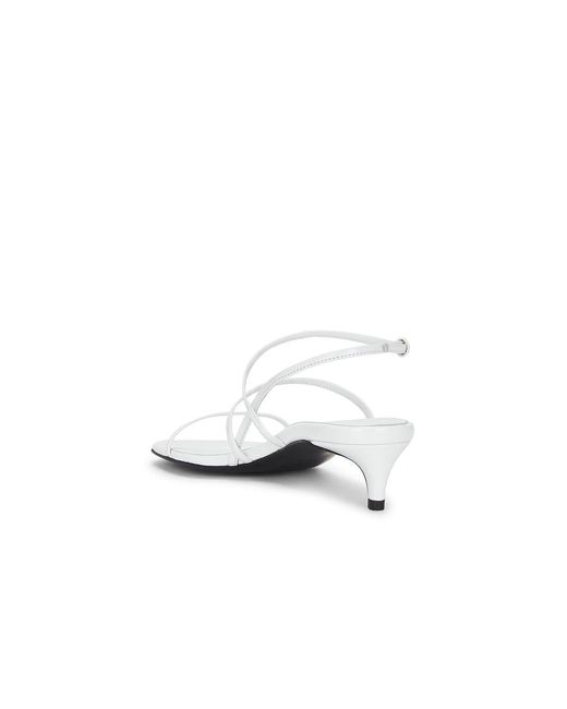 Khaite White Loop Kitten Heel 35 Sandal