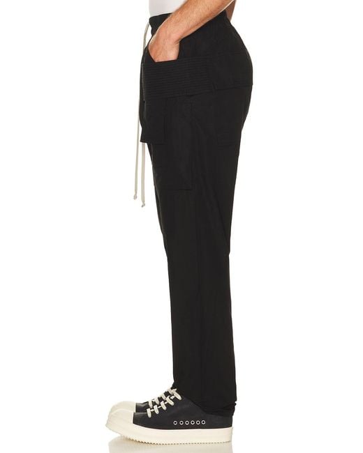 Rick Owens Black Creatch Cargo Drawstring for men