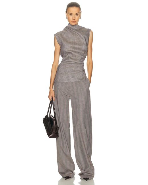 Jade Cropper Gray Asymmetric Top