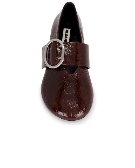 Jil Sander Brown Ballerina Flat