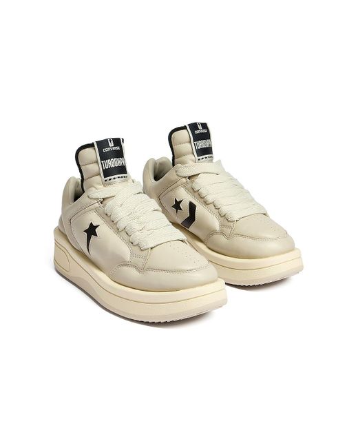 Rick Owens White X Converse Turbowpn Ox Sneakers for men