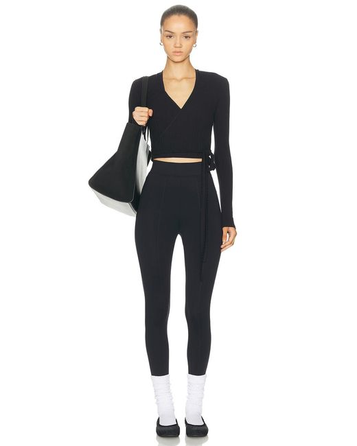 Norba Black Wrap Top
