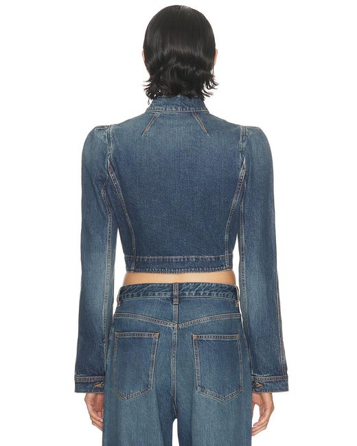Alaïa Blue Highneck Jacket