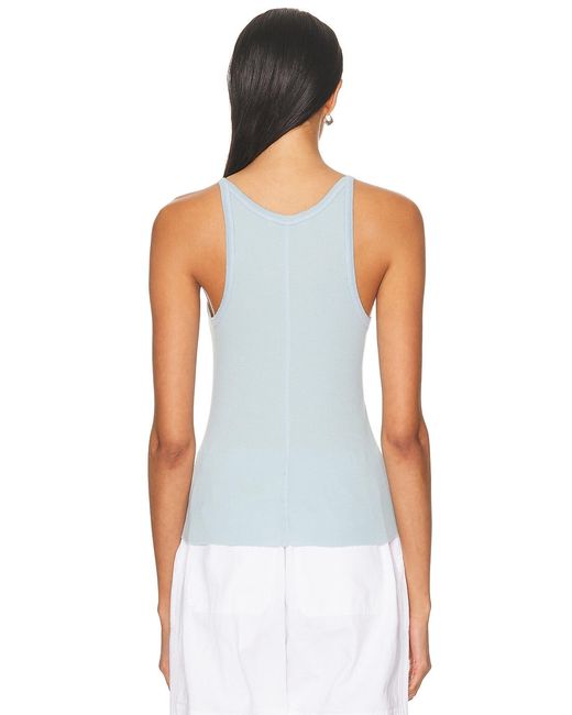 ÉTERNE Blue Rib Tank Top