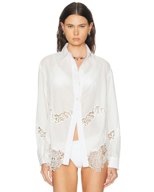 Eliou White For Fwrd Sumi Button Down Top