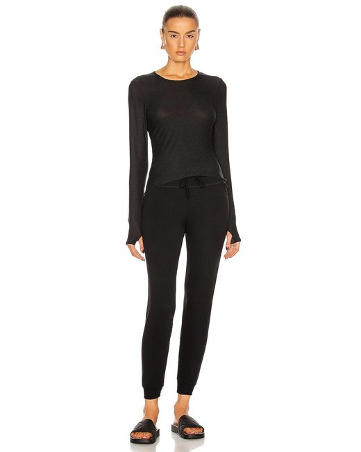 Beyond Yoga Black Classic Crew Pullover