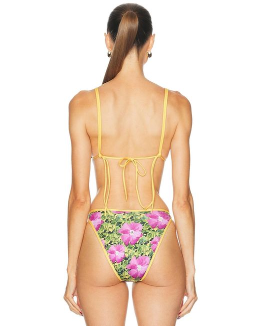 Heavy Manners Multicolor Double String Bikini Top