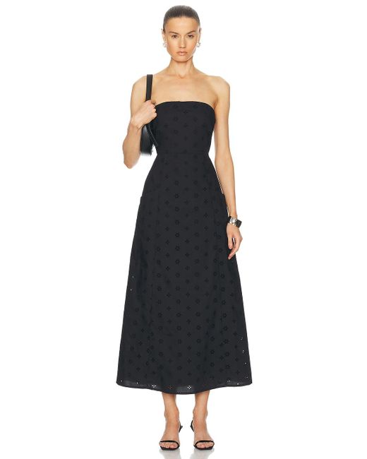 Matteau Black Broderie Strapless Dress