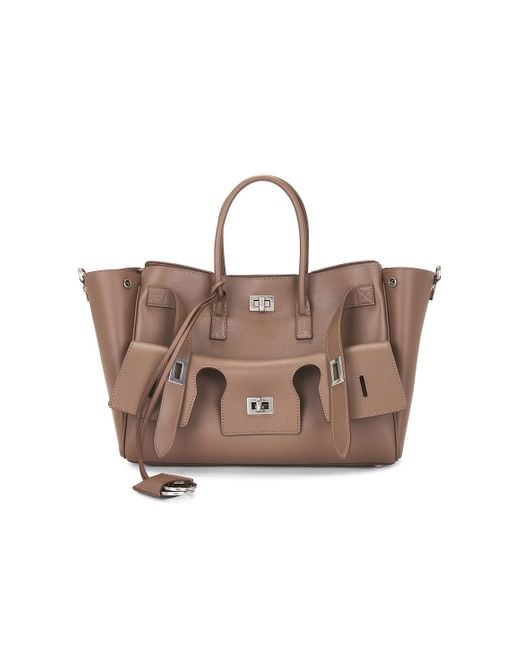 Balenciaga Brown Bel Air Small Carry Bag