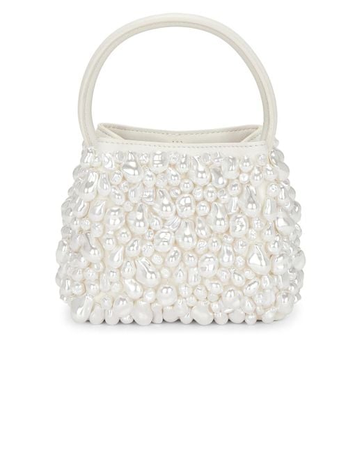 Cult Gaia White Solene Top Handle Bag