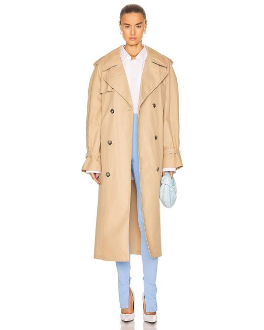 Wardrobe NYC Cotton Trench Coat in Khaki (Natural) Lyst