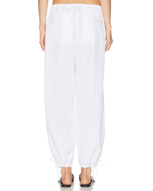 Totême  White Drawstring Cotton Trouser