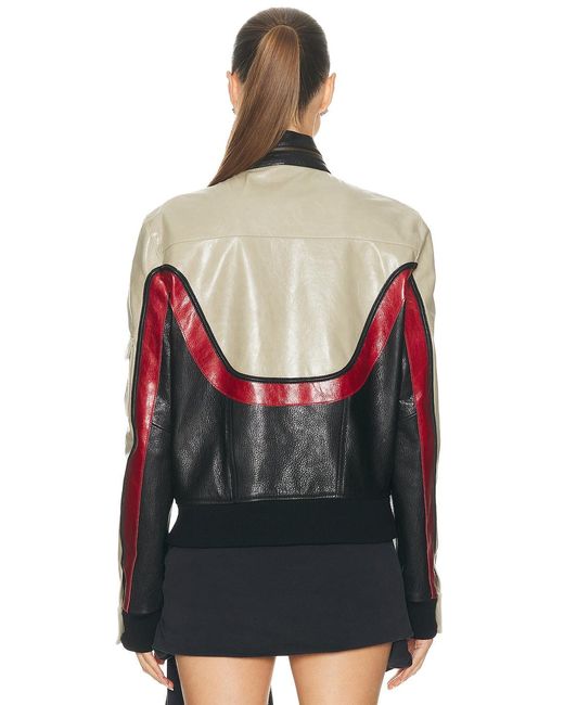 Coperni Gray C Logo Leather Jacket