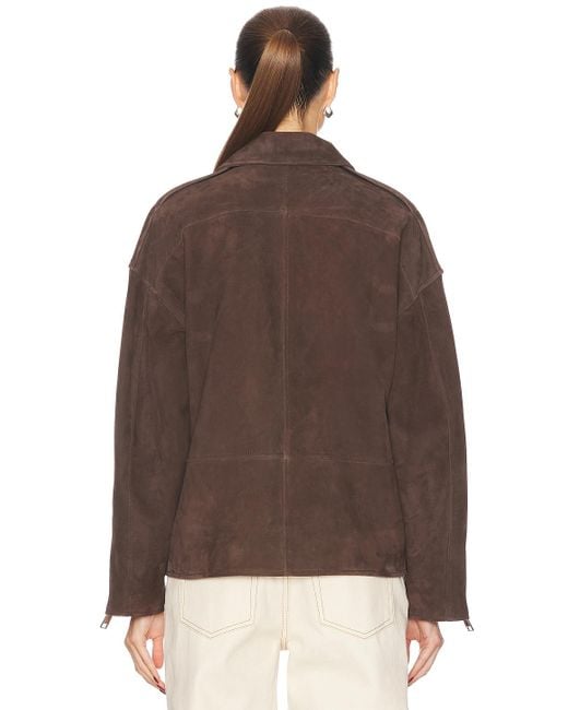 GRLFRND Brown Alek Suede Jacket