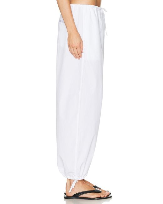 Totême  White Drawstring Cotton Trouser