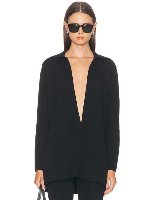 Brandon Maxwell Black The Luma Top