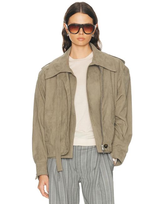 Stella McCartney Natural Suede Double Layer Jacket