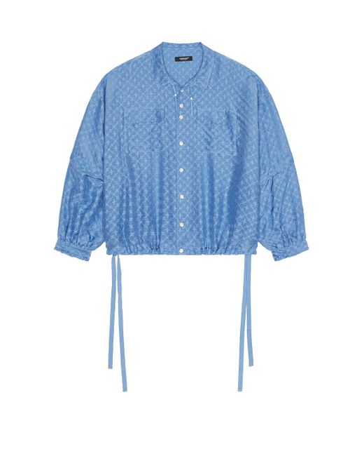 Undercover Blue Long Sleeve Button Down Shirt for men