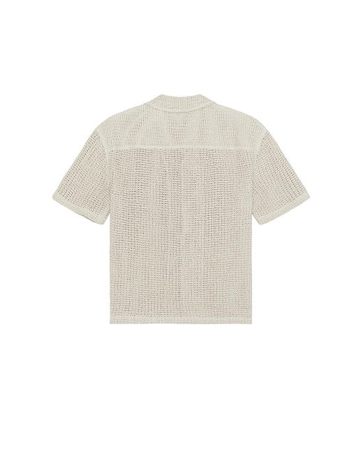 FRAME White Open Weave Short Sleeve Shirt for men