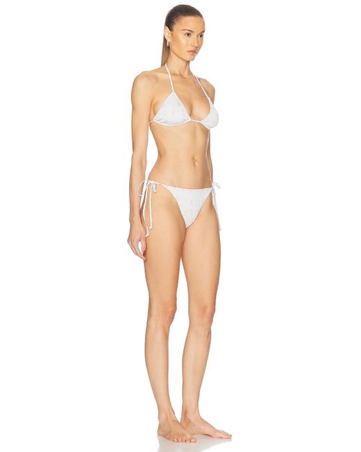 LoveShackFancy White Saoirse Bikini Set