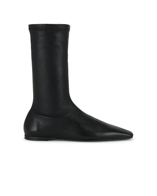 Totême  Black Nappa Leather Sock Boot