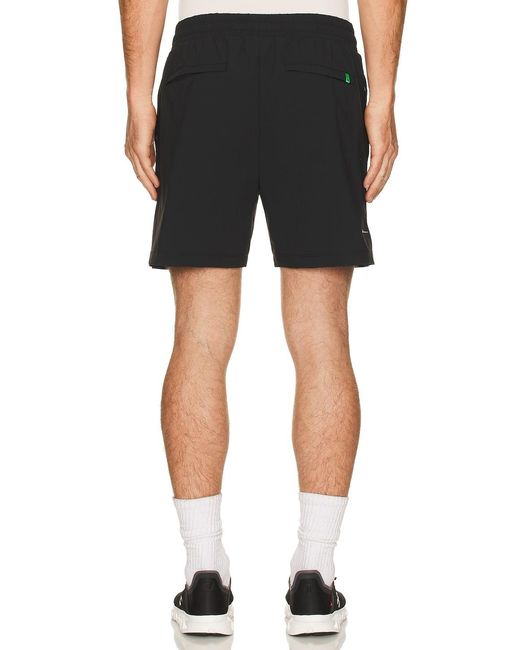 Malbon Black Performance Poly Tech Shorts for men