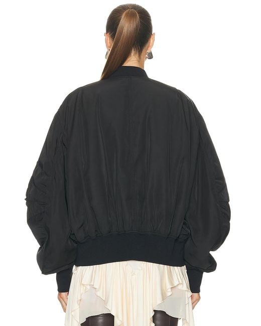 The Attico Black Bomber Jacket