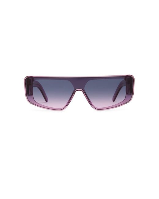 Rick Owens Blue Shield Sunglasses