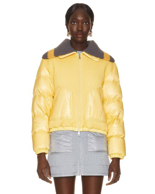Moncler Arpont Bomber Jacket in Yellow | Lyst