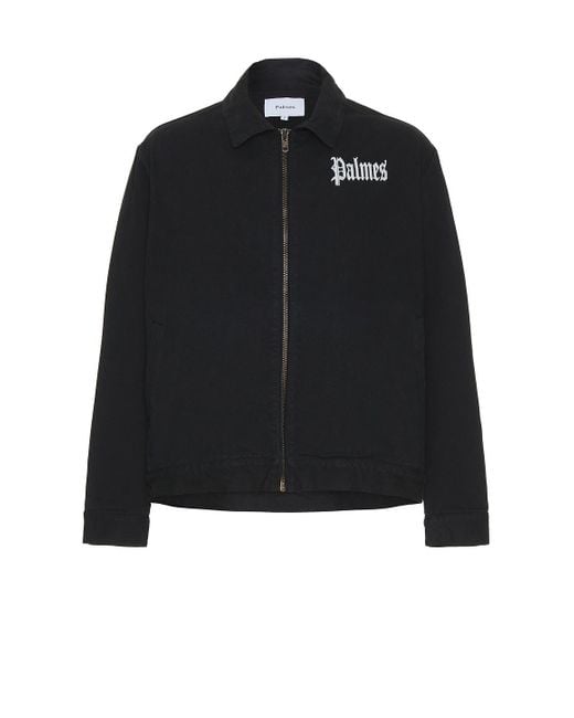 Palmes Black Olde Zip Jacket for men
