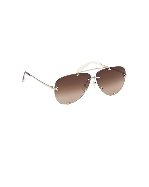 Emilio Pucci Brown Pilot Sunglasses